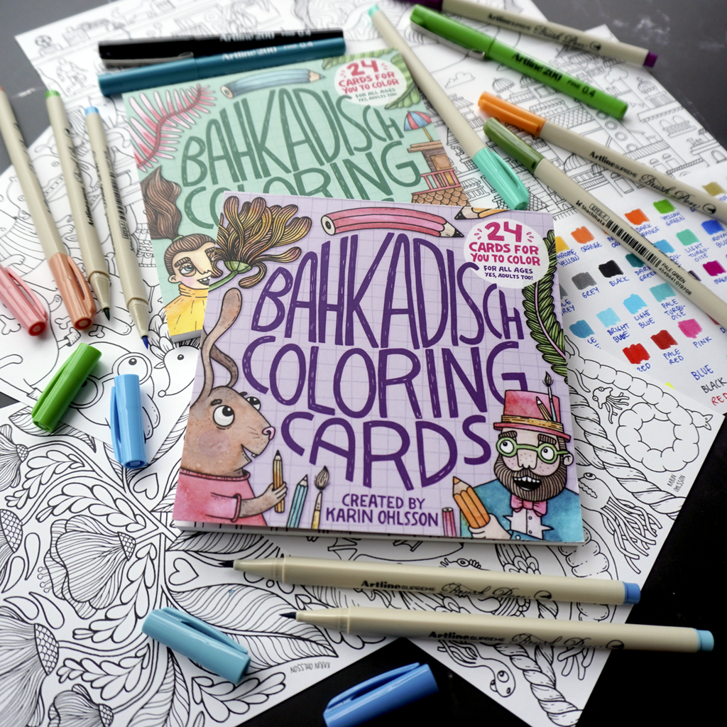 BahKadisch Coloring Cards PURPLE