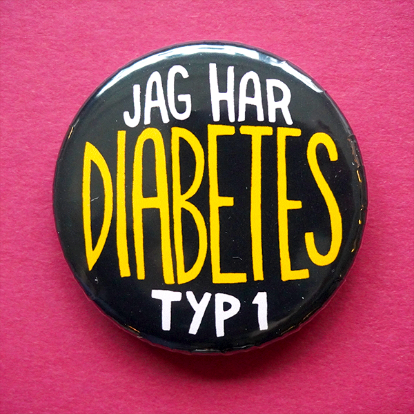 Knapp - Jag har diabetes Typ 1