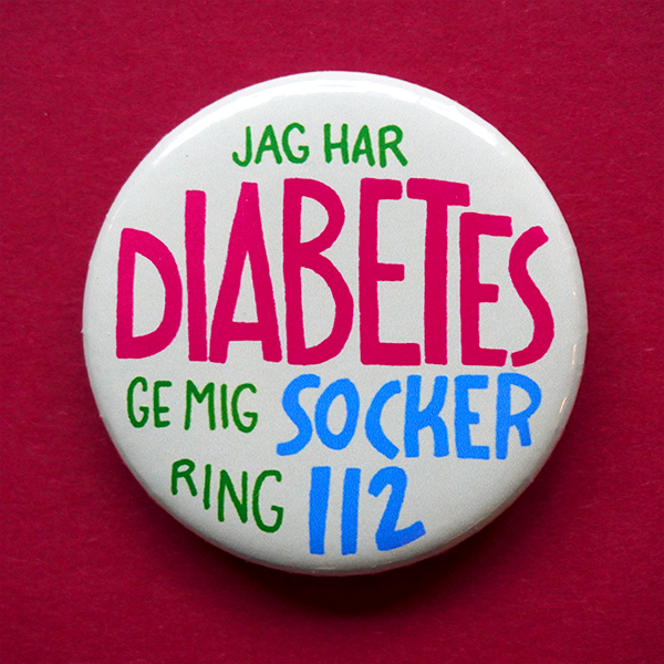 Knapp - Jag har diabetes, ge mig socker