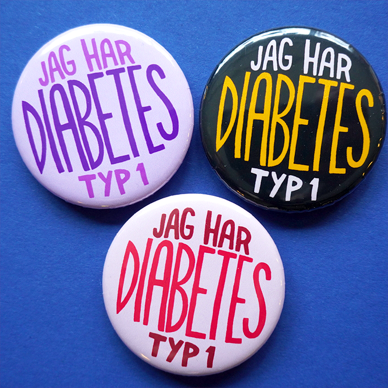 Knapp - Jag har diabetes Typ 1