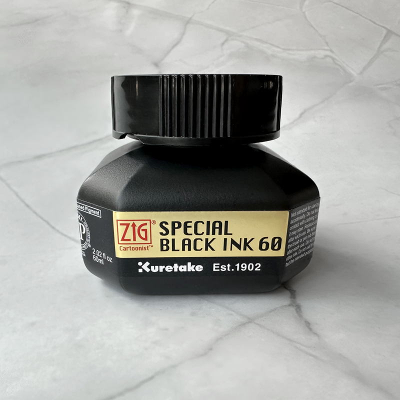 Flytande bläck, ZIG Cartoonist Special Black Ink 60