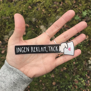 Klistermärke - Ingen reklam tack, Arm