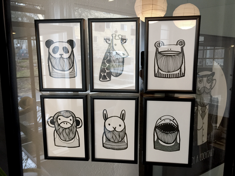 Mini Prints - Skäggiga djur
