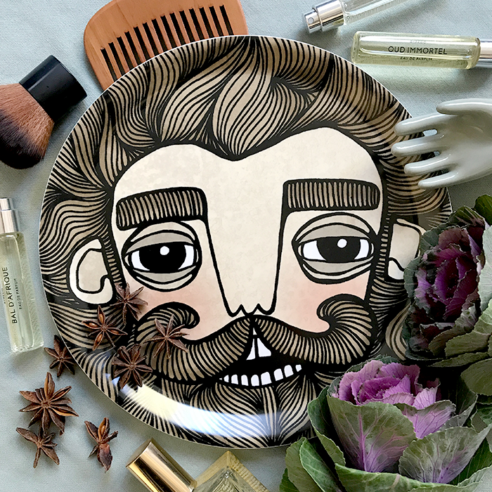 bearded man tray from Bahkadisch by Karin Ohlsson, Shop online now!