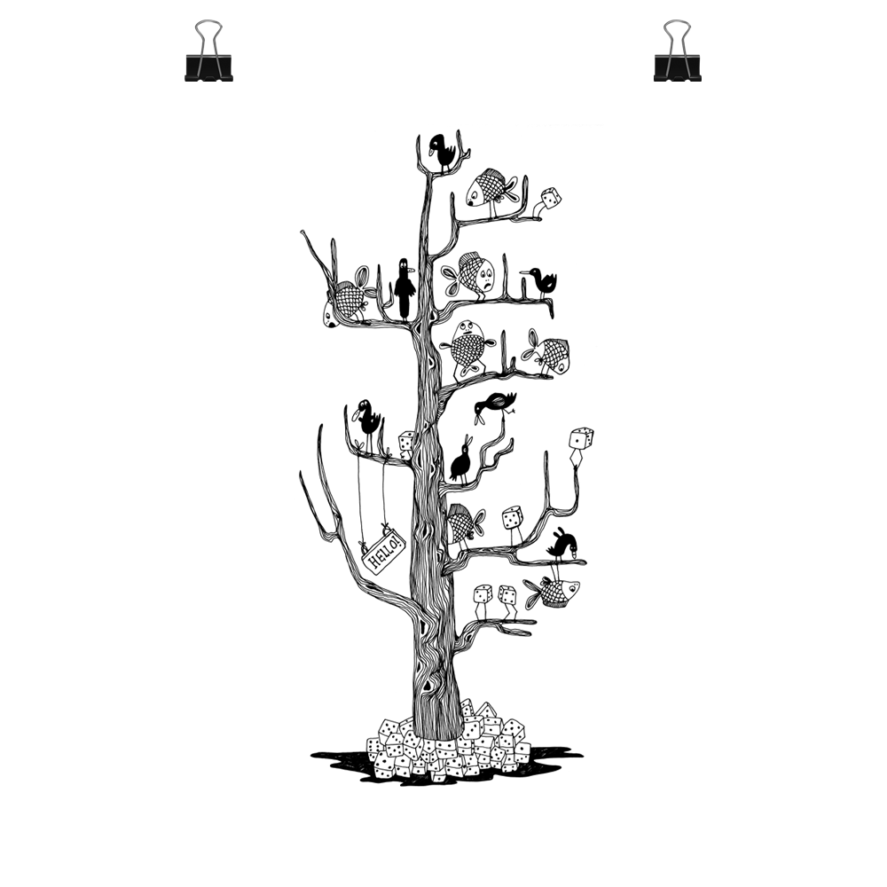 The BahKadisch Tree, print 50x50