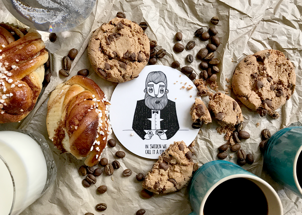 Swedish Bearded man coaster for your tea and coffee cups